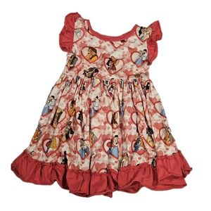Disney Couples Pink Milk Silk Boutique Twirl Dress Girls Size 6/7‎